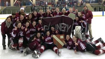 Gunnery celebrates its 4-2 win over Millbrook in the Div. II Prep School Championship game Sunday.