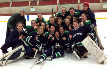 Williston-Northampton celebrates after winning the Exeter Tournament on Sunday afternoon.