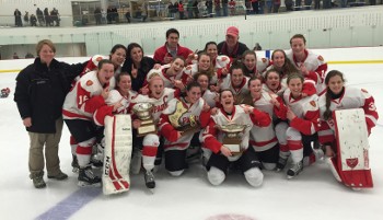 St. Paul's players celebrate their DI Championship.