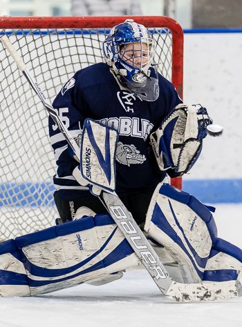 Senior G Kelly Pickreign finishes her Nobles' career  with a 103-9-7 record, 46 shutouts, a 0.92 GAA and a .955 save percentage.
