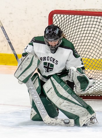 Brooks senior Caroline Kukas stopped 35 shots in a 1-1 overtime tie at Andover on Mon. Jan. 7th. Brooks, the Div. II leader, remains undefeated at 7-0