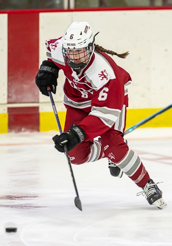 Exeter sophomore Maria Gray notched two goals in the Big Red's 4-1 home win over Hoosac Friday, Dec. 1.