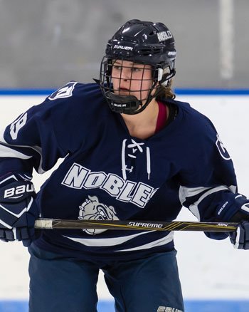 Freshman Ellie Bayard scored a pair of goals in Nobles' 4-1 win over Andover Feb. 14th.