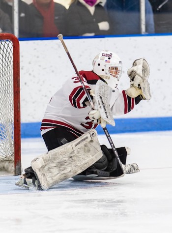 Tabor senior goalie Christine Steege was nearly invincible in Saturday's 1-0 OT loss at #1 Nobles. 