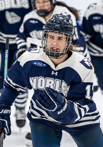 Nobles' senior D Sophia Levering notched 2 goals and 2 assists in a 7-0 win over Cushing on Friday Feb 2nd.