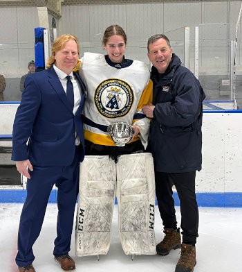 The Moe Tarrant MVP for the Large School Tournament Championship game went to BB&N senior G Alexsa Caron (33-save shutout).