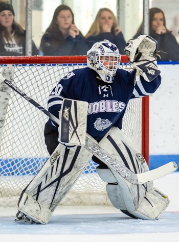 The most goals Nobles' Taylor Hyland allowed in any single game at the Harrington Tournament was... one.